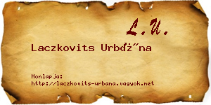 Laczkovits Urbána névjegykártya